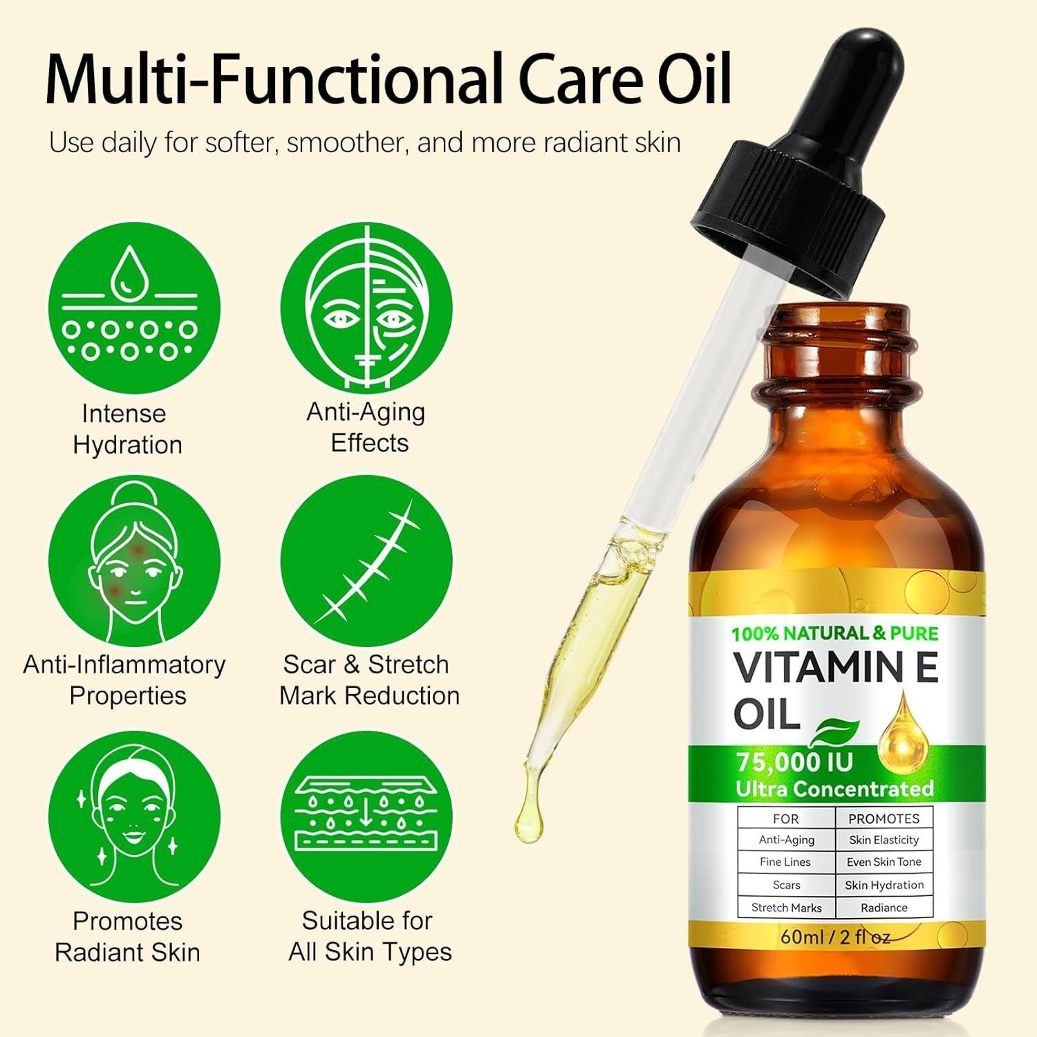 Vitamin E Oil for Face & Body – Moisturizing & Scar Repair