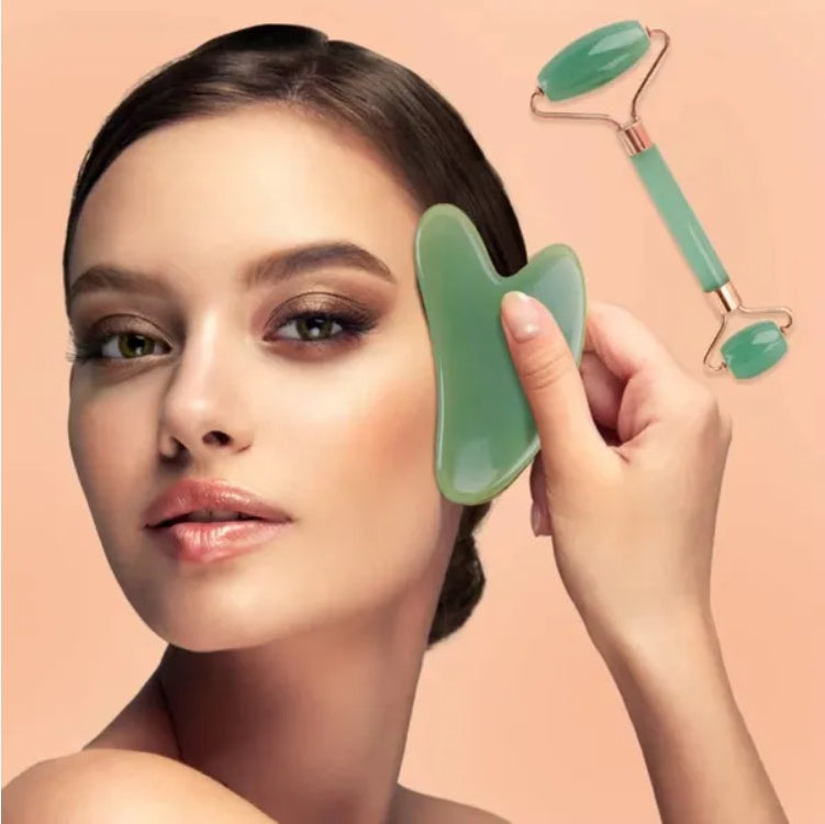 Gua Sha Facial & Body Massager (2-Pack Resin Facial Lifting Scraper Neck Anti Wrinkle Mass ager Tool